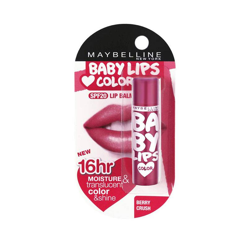 Maybelline Baby Lips Color 16 Hr Moisture & Translucent Color & Shine SPF 20 Lip Balm Berry Crush product image
