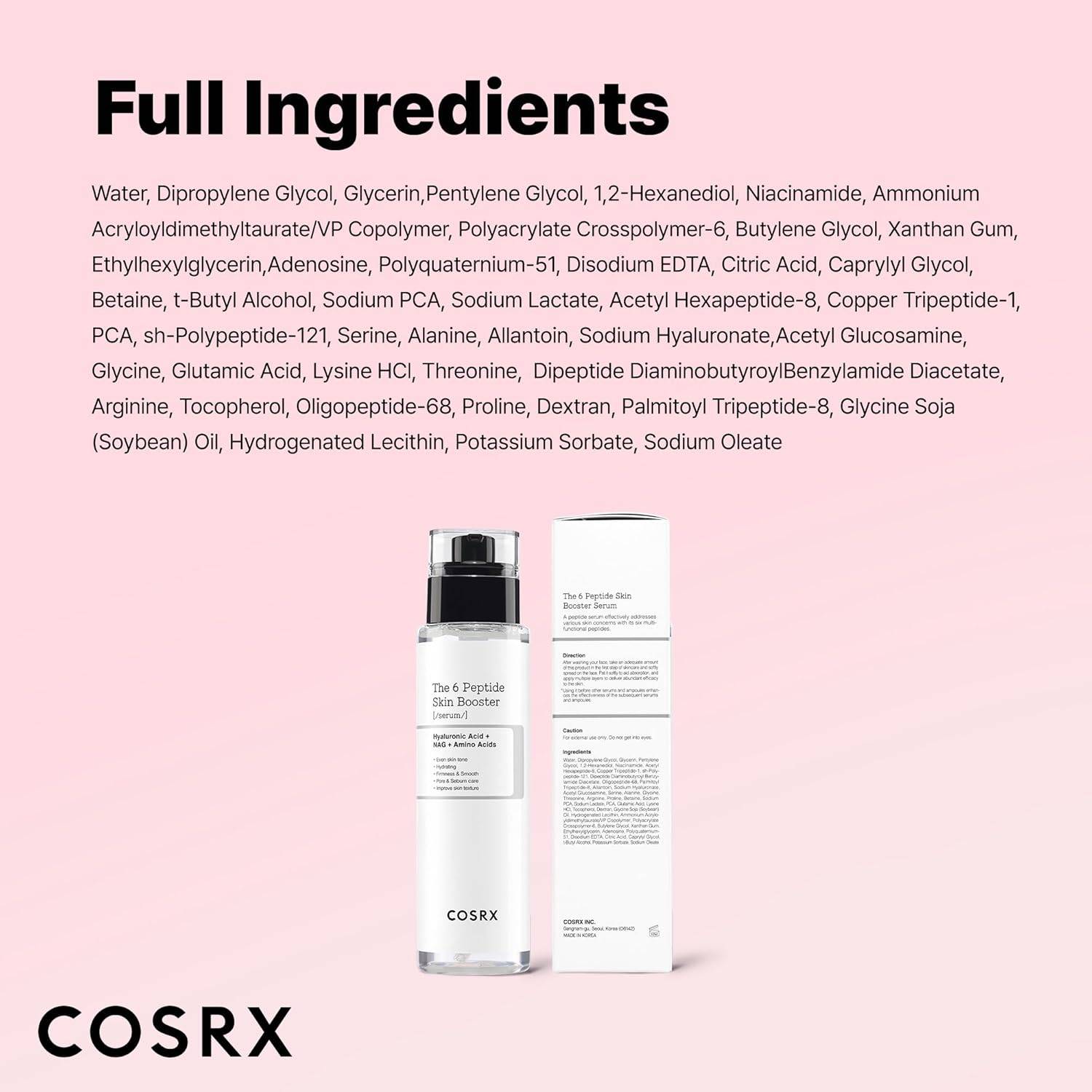 Cosrx 6 Peptide Collagen Booster Toner Serum product image