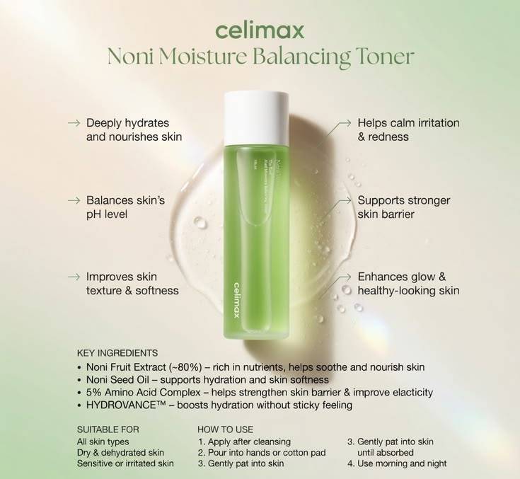 Celimax The Real Noni Moisture Balancing Toner - 150ml product image