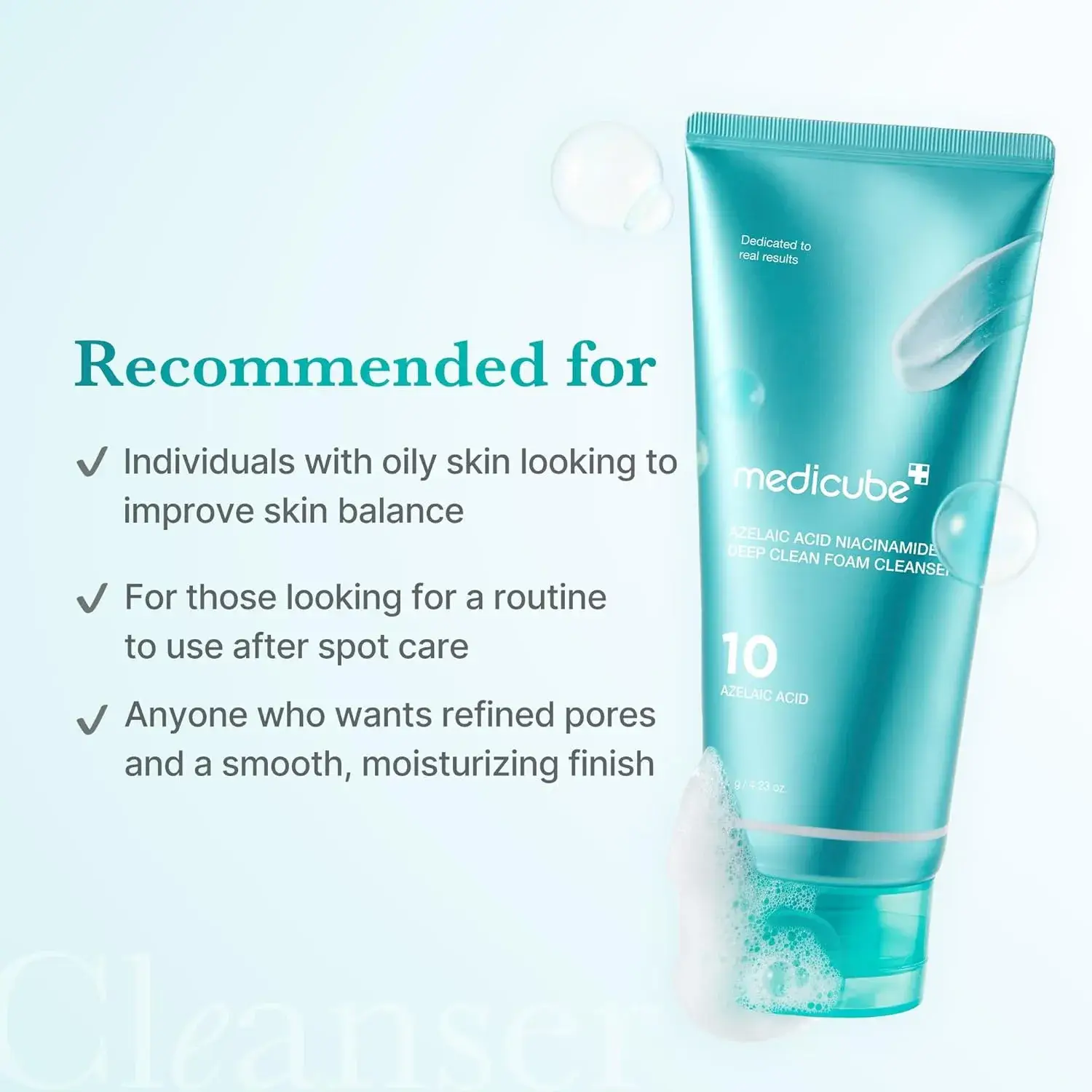 MEDICUBE Azelaic Acid Niacinamide Deep Clean Foam Cleanser 120ml product image