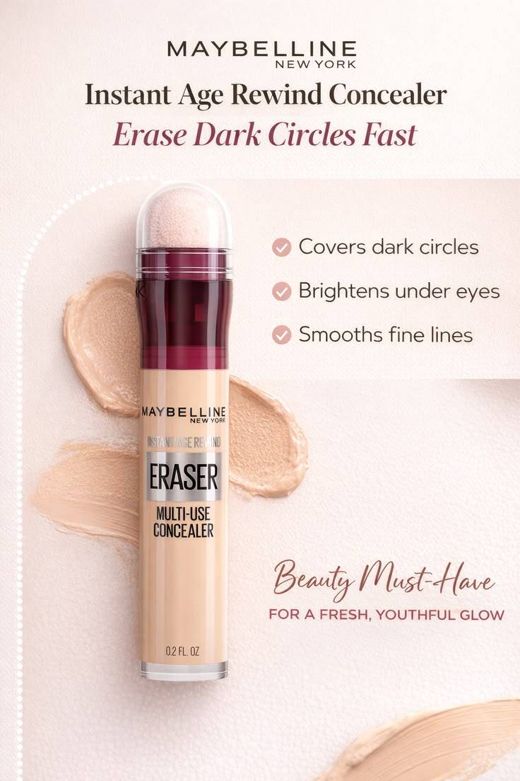 Maybelline Instant Age Rewind Eraser Dark Circles Treatment Concealer 100 Ivory product image