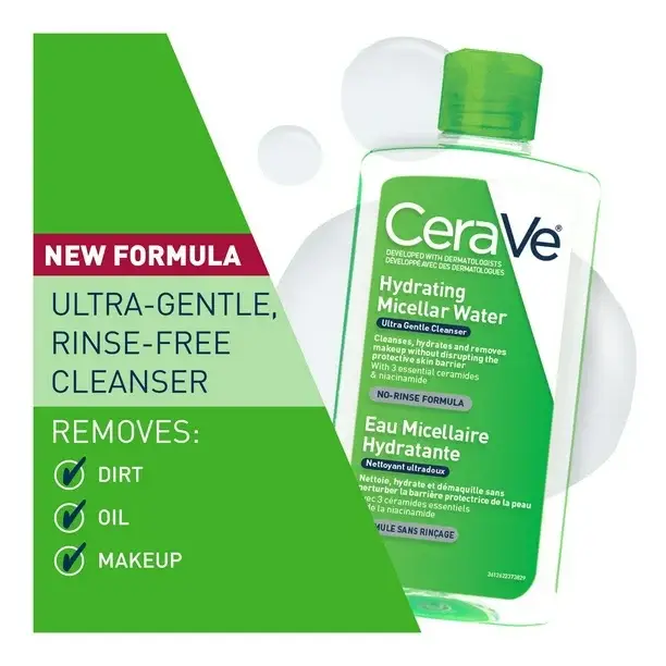 CeraVe Hydrating Micellar Water Ultra Gentle Cleanser 296ml product image