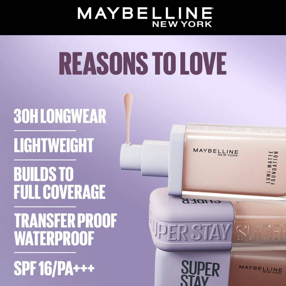 Maybelline New York Super Stay Lumi-Matte Foundation Makeup Shade - 123 product image