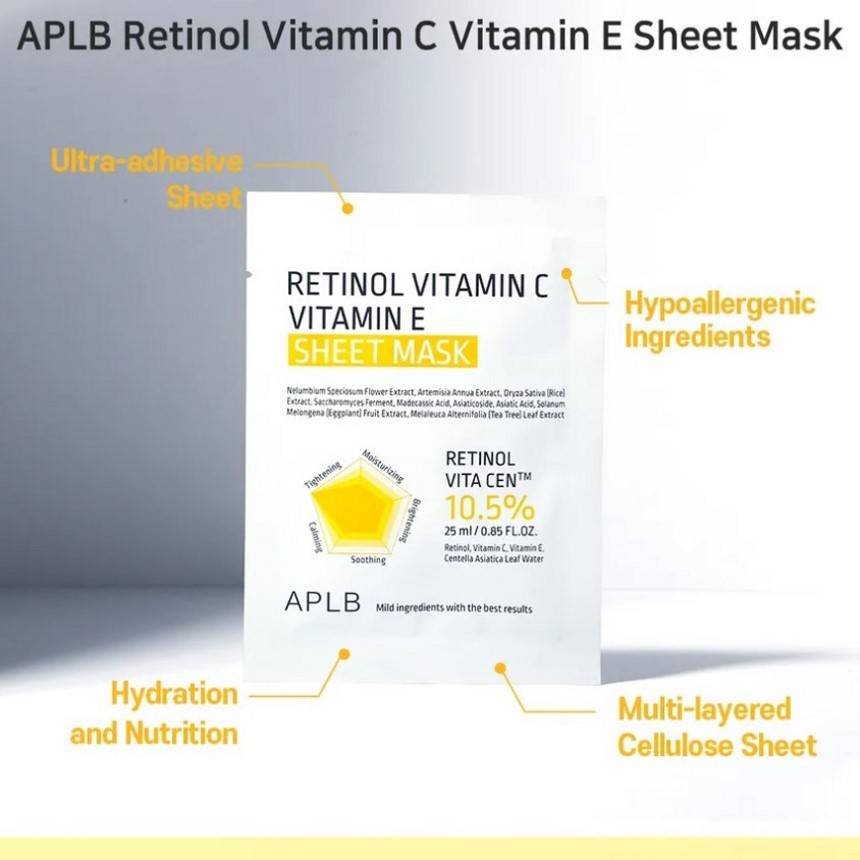 APLB - Retinol Vitamin C Vitamin E Sheet Mask product image