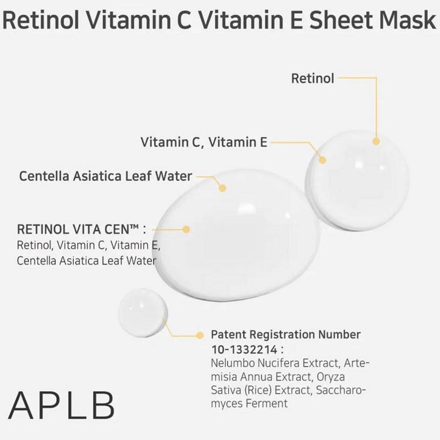 APLB - Retinol Vitamin C Vitamin E Sheet Mask product image