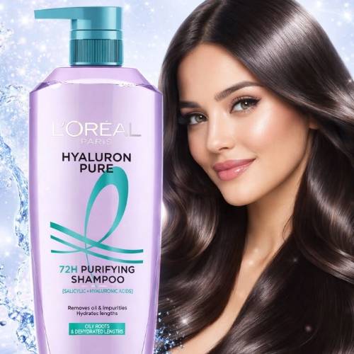 L’oreal Paris Hyaluron Pure 72h Purifying Shampoo 400ml - loreal product in Bangladesh