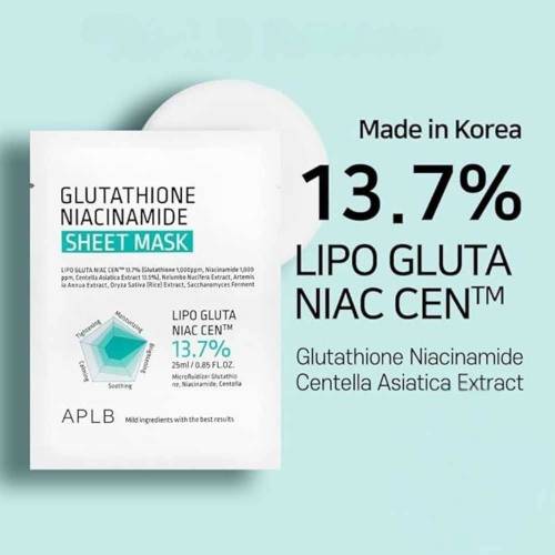 APLB Glutathione Niacinamide Sheet Mask 25ml