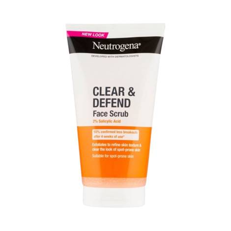 Neutrogena Clear & Defend 2% Salicylic Acid Face Scrub -150ml